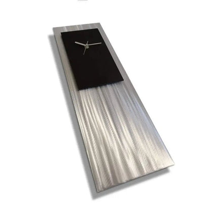 Black & Silver Wall Clock Titled "Atlas" - Modern Elements Metal Art - ME001LCV5