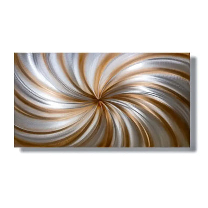 Spiral (Light Bronze Edition) - Modern Elements Metal Art