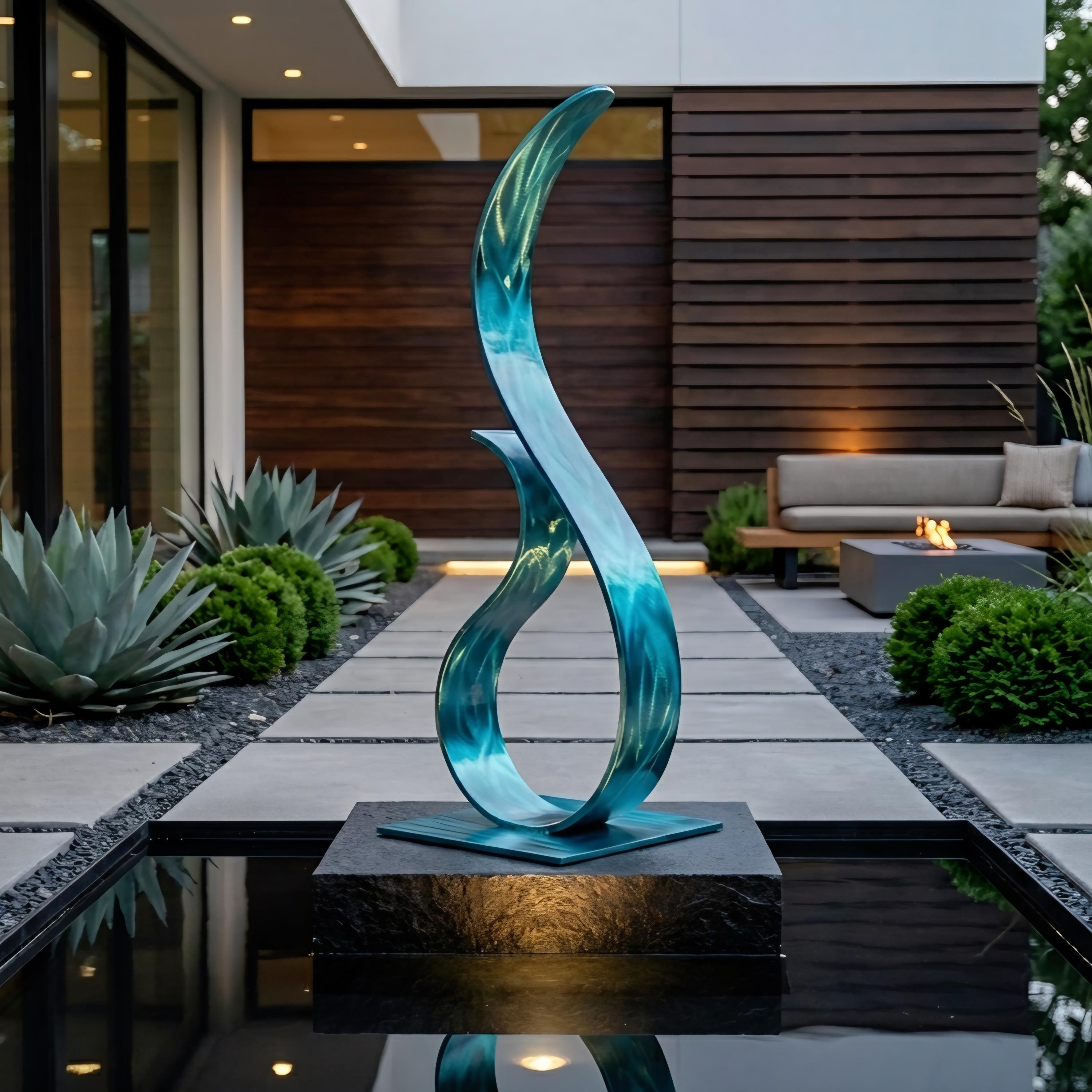 Metal Garden Sculpture - Christopher Henderson Aqua Art – Modern