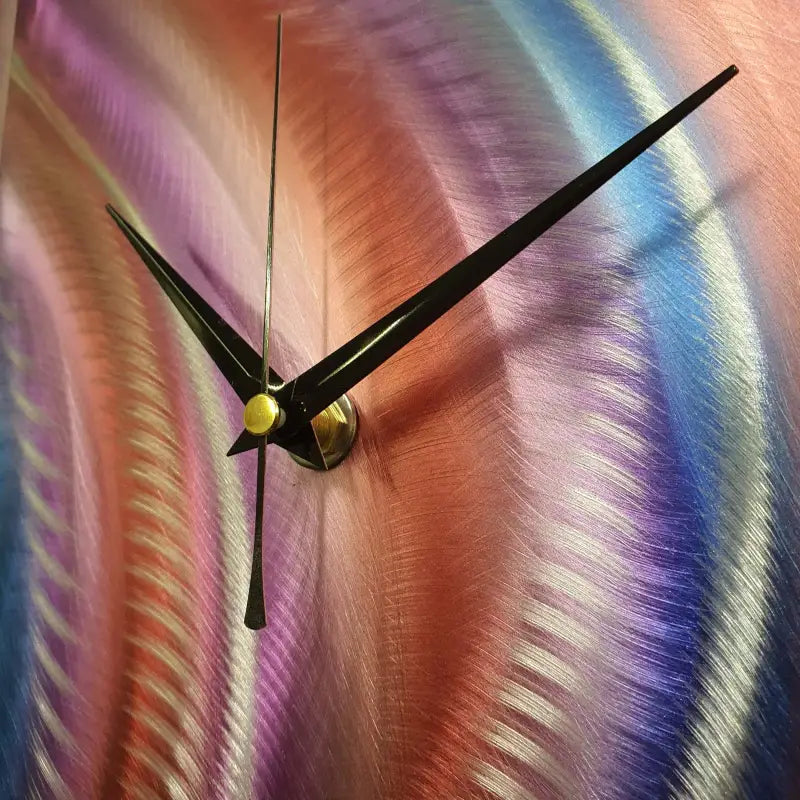 Large Wall Clock Titled "Romaro" - Modern Elements Metal Art