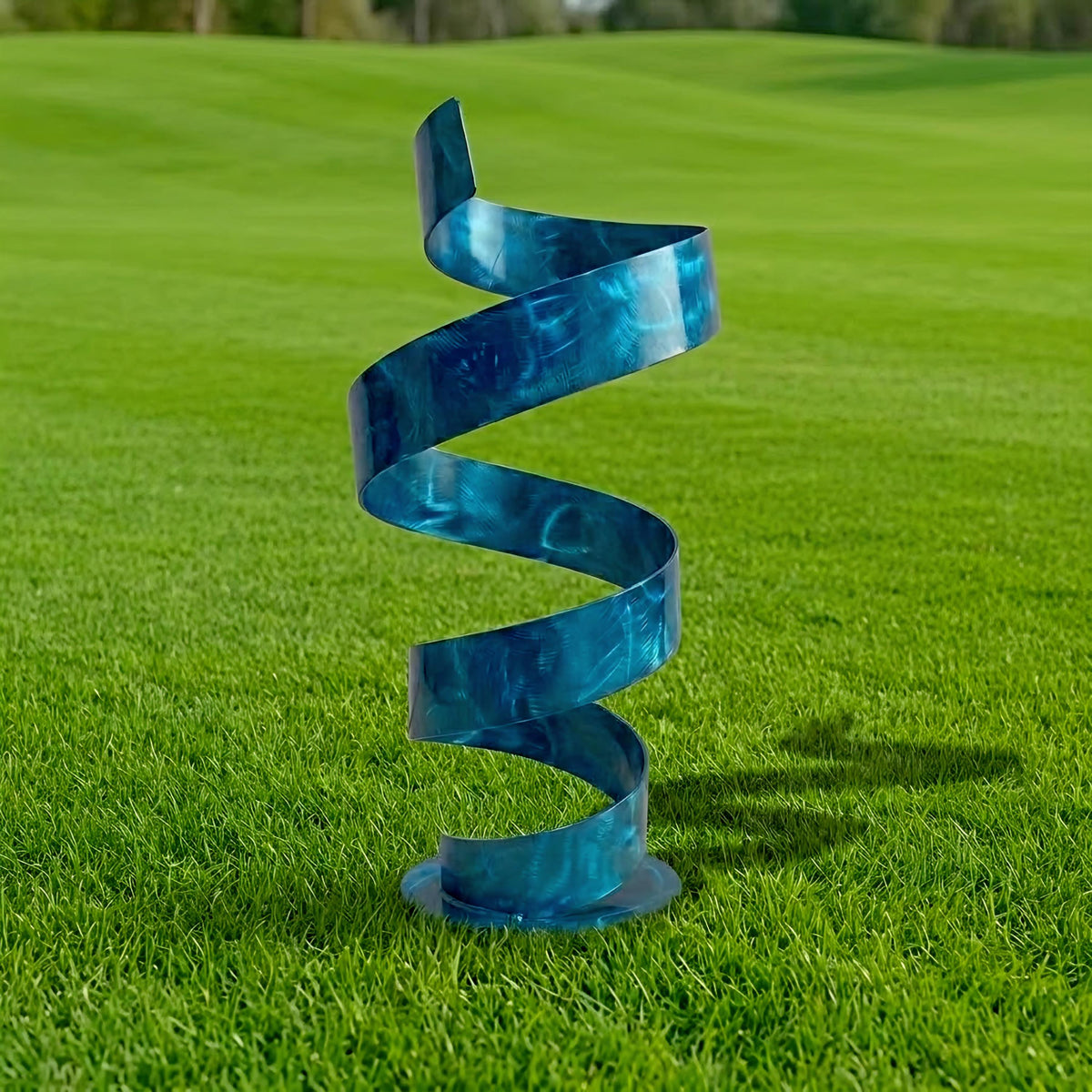 Modern Sculpture Turquoise Spiral: Twirl