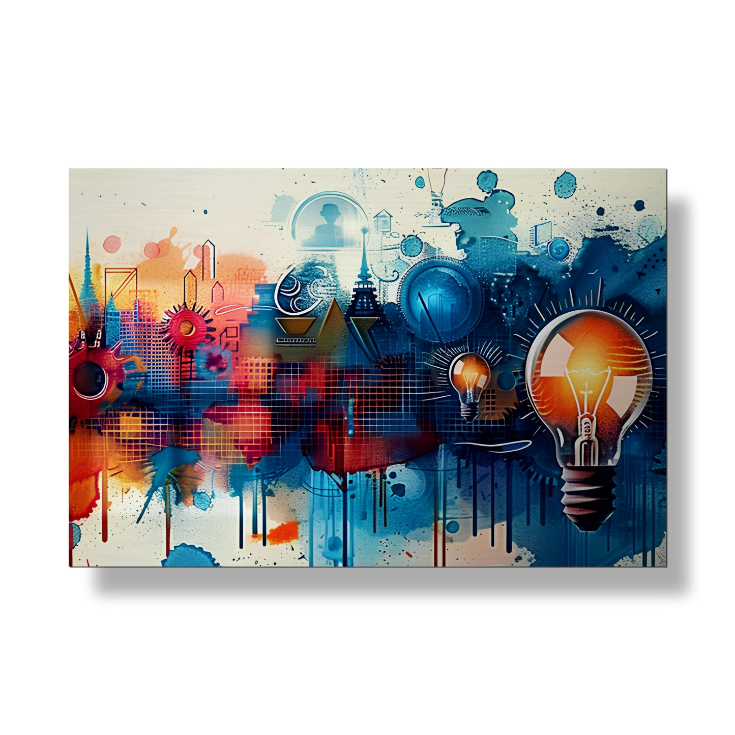 Continental Idea - Colourful Metal Wall Art Print