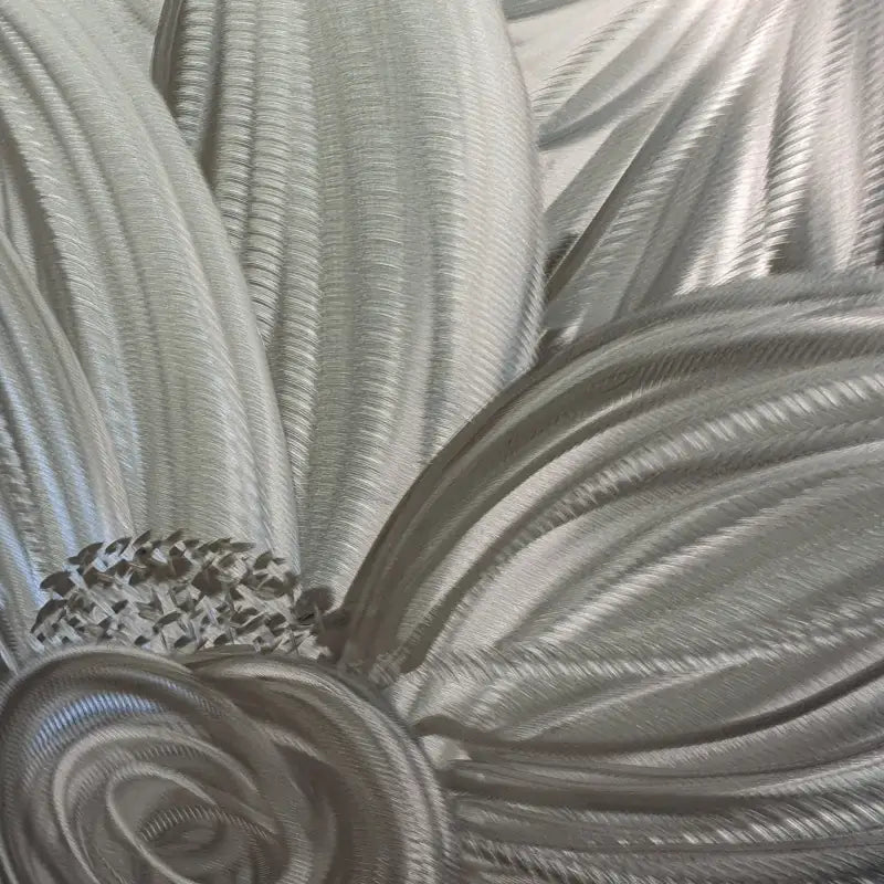Flower Wall Art Titled "Silver Lotus" - Modern Elements Metal Art - MYK7578J