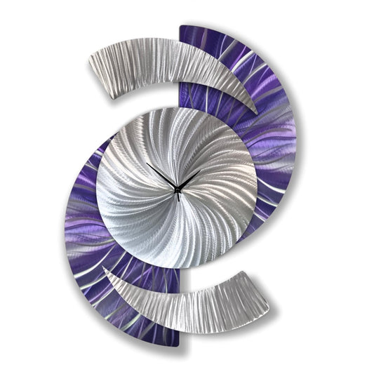 Handcrafted Modern Metal Wall Clock – Unique Abstract Design, Contemporary Decor - Modern Elements Metal Art - INV377282SX