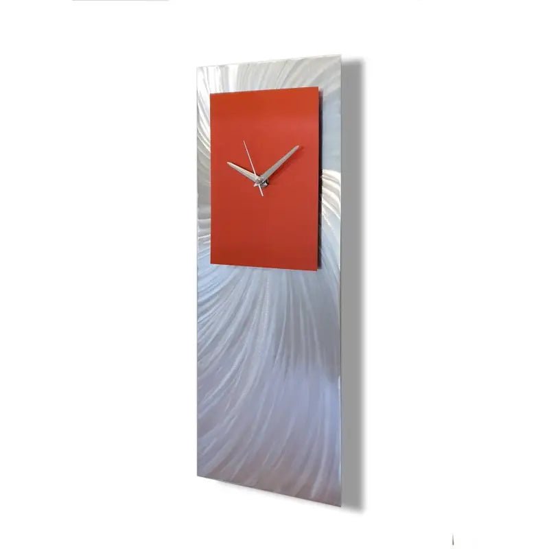 Hyperion Metal Wall Clock - Bold Red Edition for Modern Home Decor - Modern Elements Metal Art - MEC0128R3