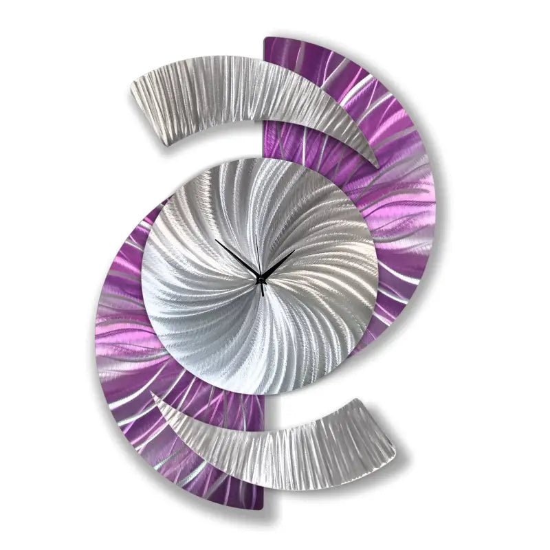 Large Abstract Clock Titled "Elliptical" - Modern Elements Metal Art - ME962828X3