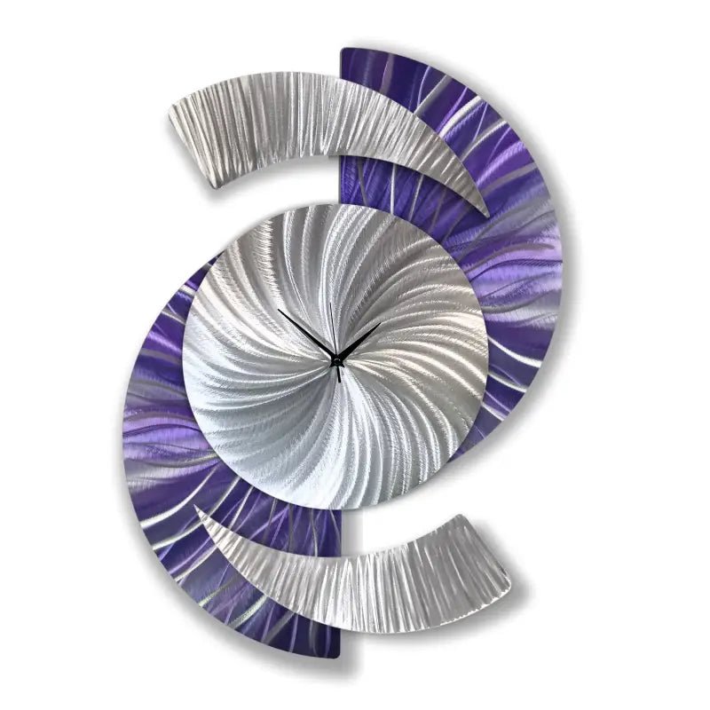 Large Abstract Clock Titled "Elliptical" - Modern Elements Metal Art - ME962828X