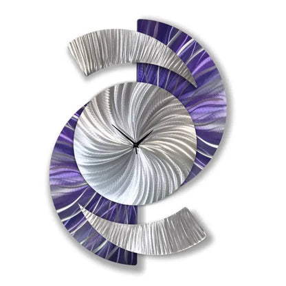 Large Abstract Clock Titled "Elliptical" - Modern Elements Metal Art - ME962828X