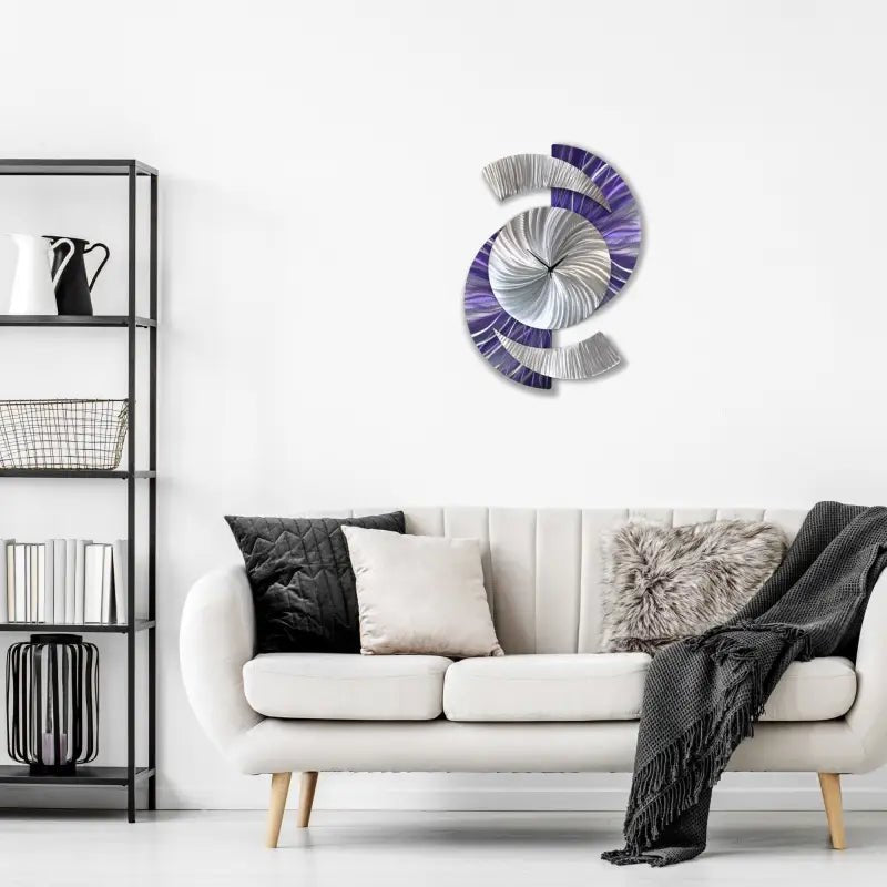 Large Abstract Clock Titled "Elliptical" - Modern Elements Metal Art - ME962828X