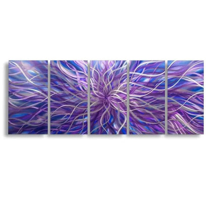 Large Abstract Metal Wall Art Titled Radiation - Modern Elements Metal Art - ME4652218SX