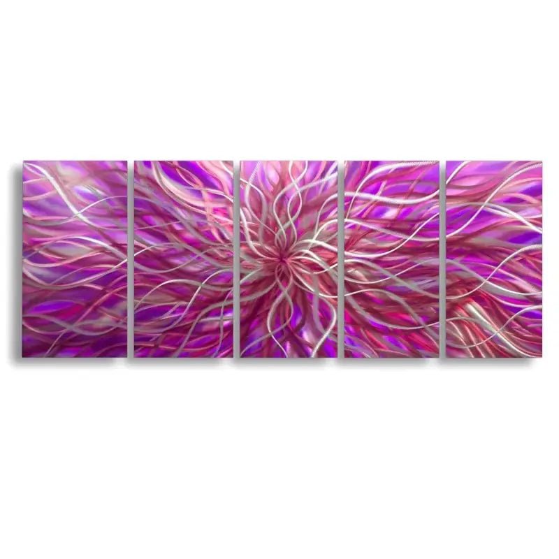 Large Abstract Metal Wall Art Titled Radiation - Modern Elements Metal Art - ME4652217SX