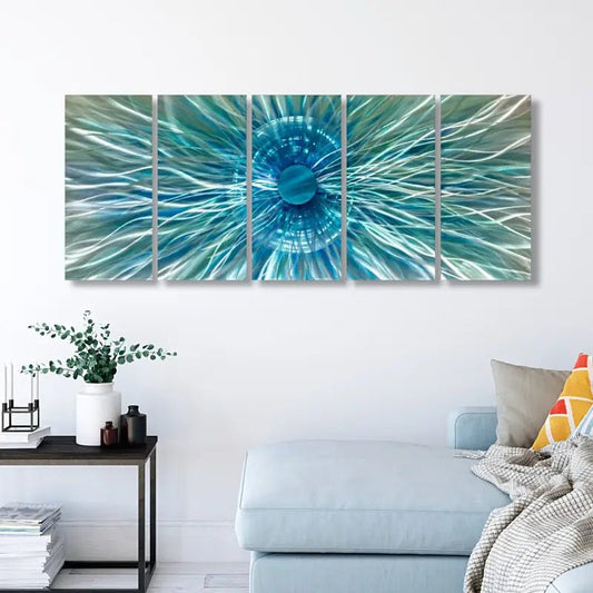 Large Abstract Wall Art Titled "Neutron Star" - Modern Elements Metal Art - 637393
