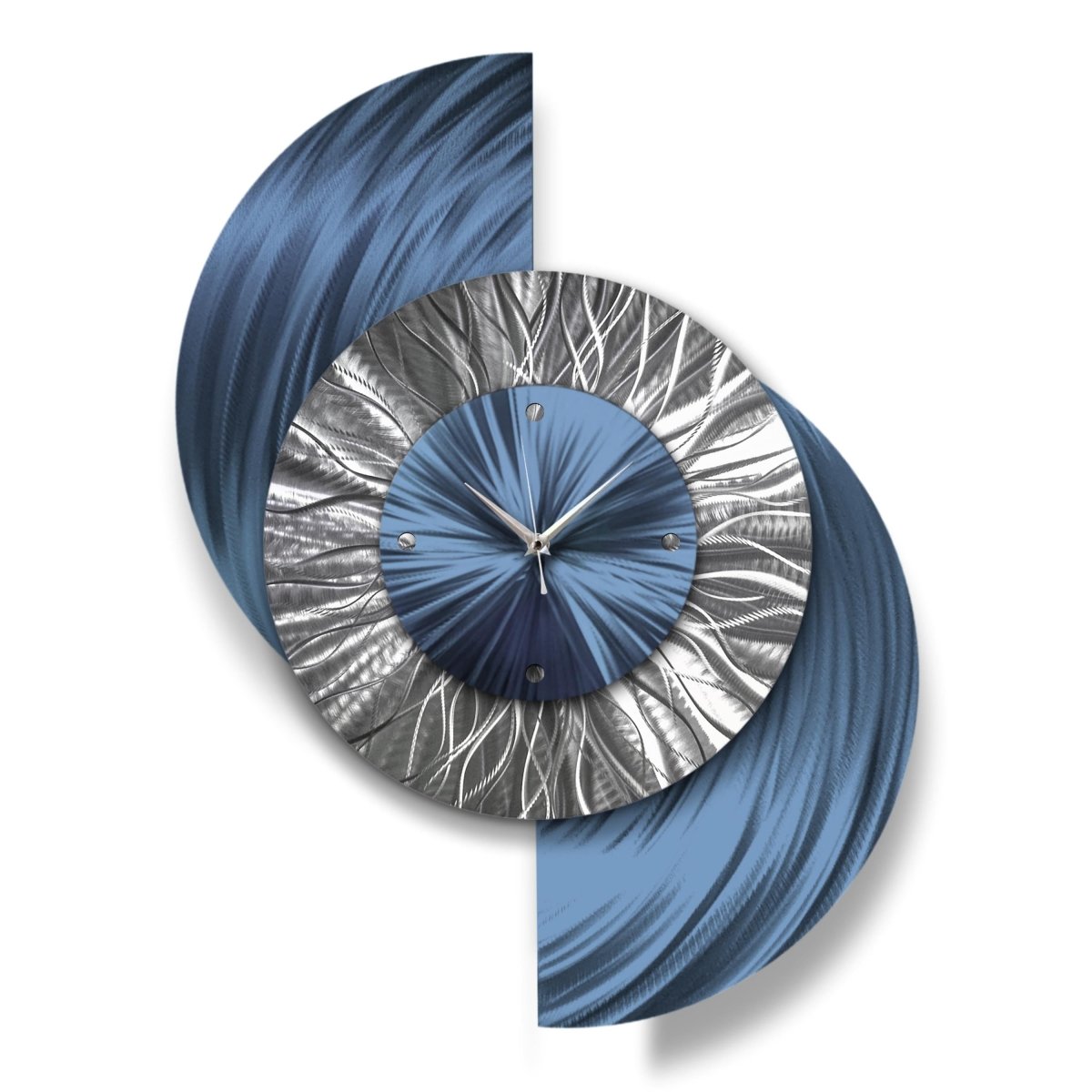 Large Clock, Wall Sculpture, Unique Clock, Metal Art, Modern Clock, Wall Hanging for Living room - Modern Elements Metal Art - IN636383