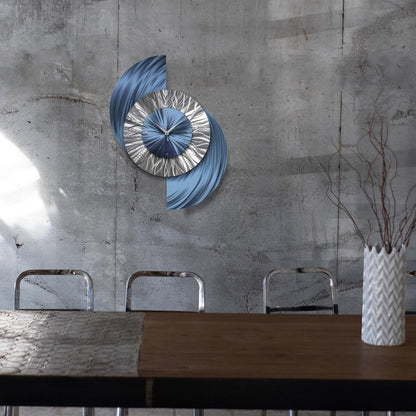 Large Clock, Wall Sculpture, Unique Clock, Metal Art, Modern Clock, Wall Hanging for Living room - Modern Elements Metal Art - IN636383