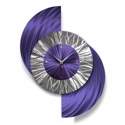 Large Clock, Wall Sculpture, Unique Clock, Metal Art, Modern Clock, Wall Hanging for Living room - Modern Elements Metal Art - IN636383