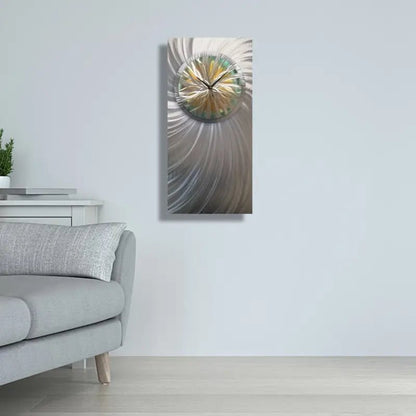 Large Flower Wall Clock - Unique Modern Metal Art for Stylish Home Décor - Modern Elements Metal Art - INV63829S