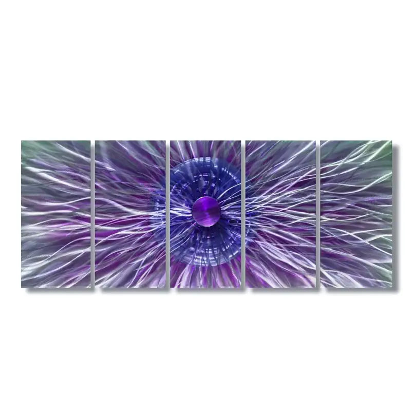 Large Metal Wall Decor Titled ’Neutron Star’ £179.99 1350 x 500mm / Purple, Blue, Silver Christopher Henderson