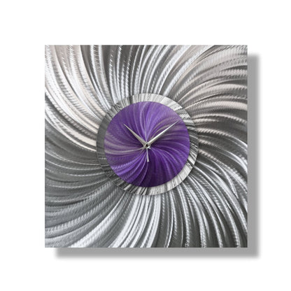 Large Modern Metal Wall Clock – Unique Wall Sculpture & Room Decor - Modern Elements Metal Art - 5446347279