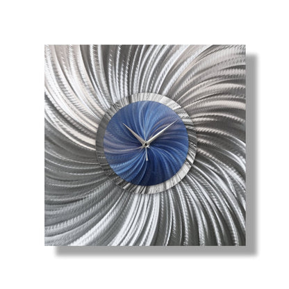 Large Modern Metal Wall Clock – Unique Wall Sculpture & Room Decor - Modern Elements Metal Art - 5446347279