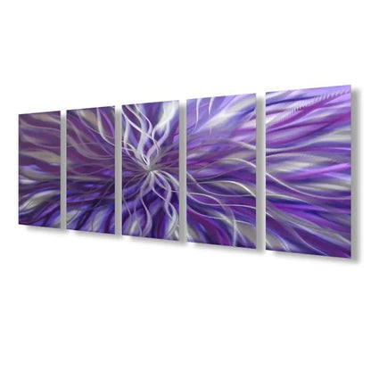 Large Purple Wall Art Titled Radiation - Modern Elements Metal Art - ME4652197SX