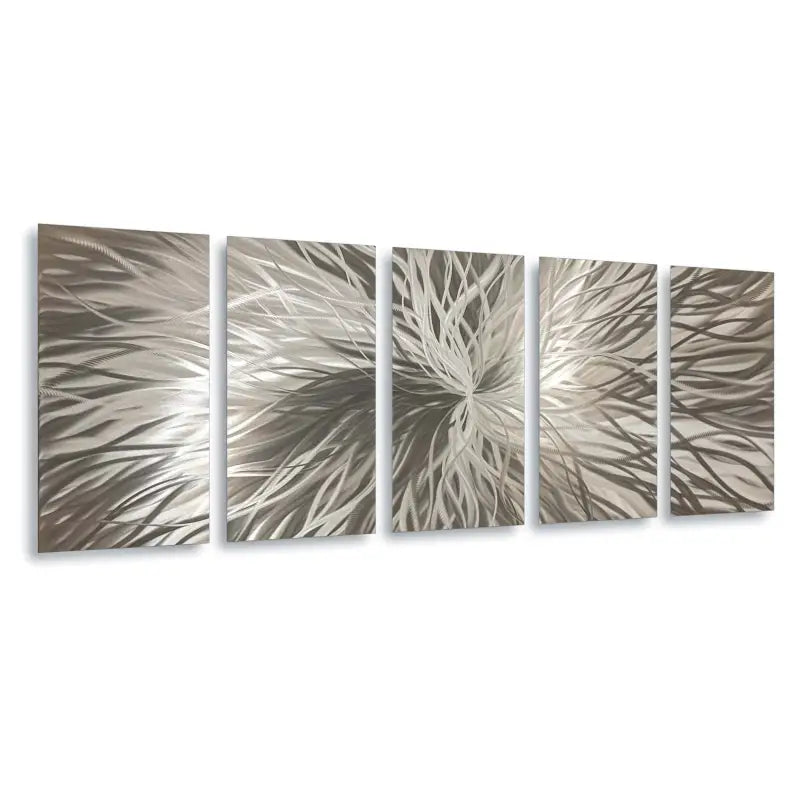 Radiation (Silver Edition Set of 5) - Modern Elements Metal Art