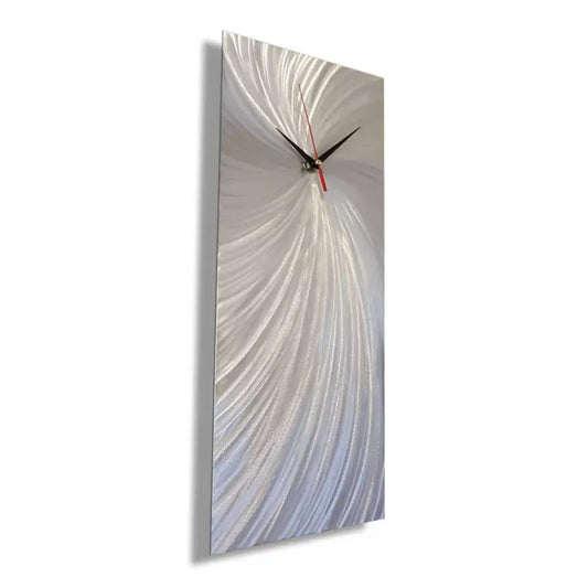 Large Silver Wall Clock - Metal Sculpture Christopher Henderson