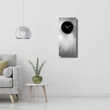 Large Wall Clock Titled "Hydra" (Black Edition) - Modern Elements Metal Art - ME0773CV9