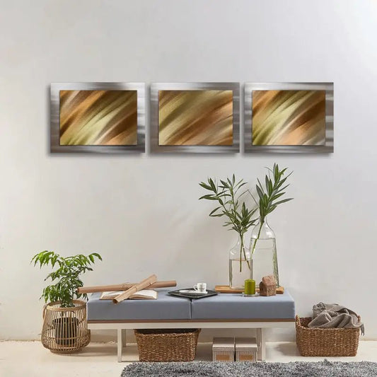 Livingroom Wall Art Titled "Electra" - Modern Elements Metal Art - ME4652321SX