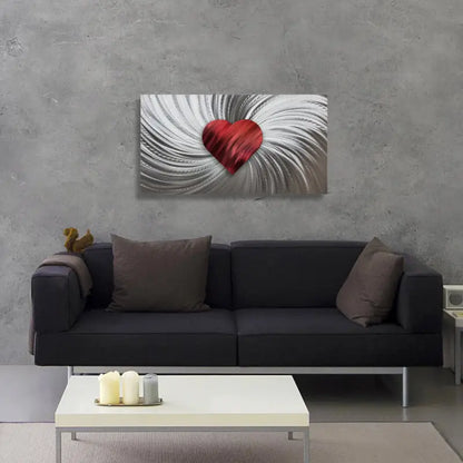 Love Spiral - Heart Wall Art - Modern Elements Metal Art