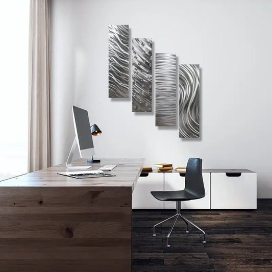 Metal Art Set Titled "Formation" - Modern Elements Metal Art - MO9882NC