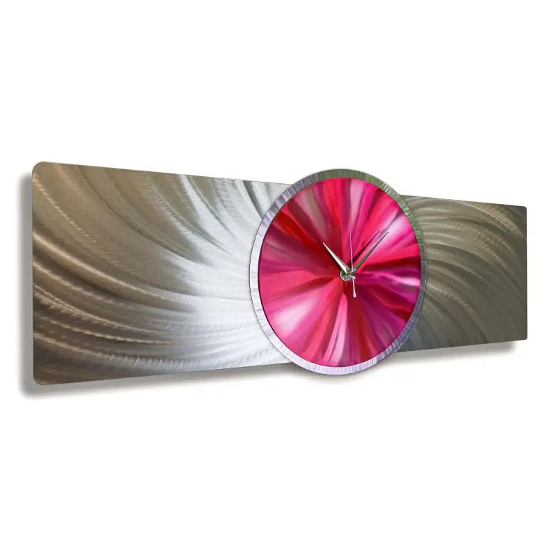 Unique Wall Clock Titled "Affinity" - Modern Elements Metal Art