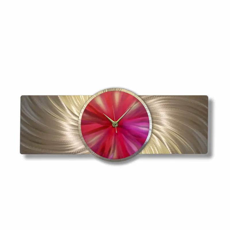 Metal Clock Titled "Affinity" - Modern Elements Metal Art - ME4652293SX