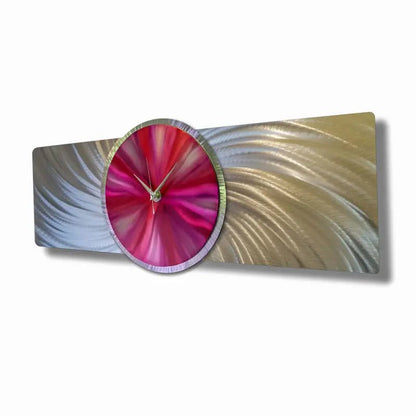 Metal Clock Titled "Affinity" - Modern Elements Metal Art - ME4652292SX