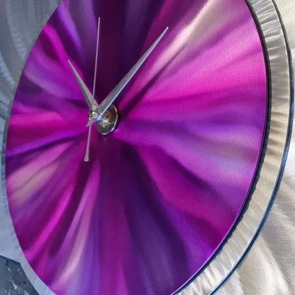 Metal Clock Titled "Affinity" - Modern Elements Metal Art - ME4652293SX