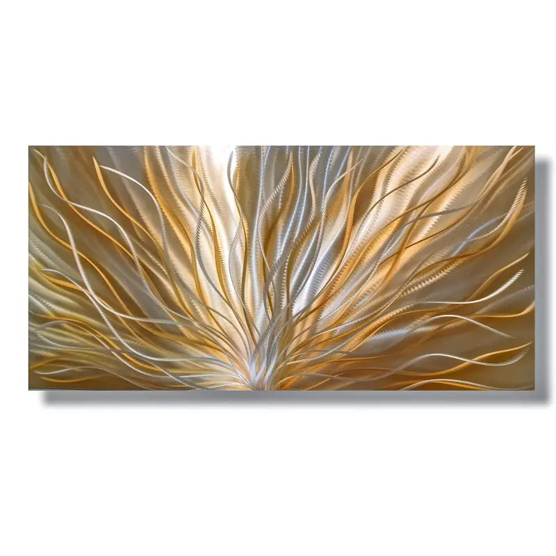 Metal Wall Art Modern Silver Decor 3D Elements