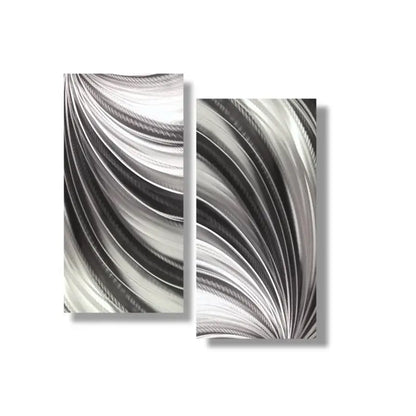 Metal Wall Panels Modern Art Decor Sculpture 2 Elements