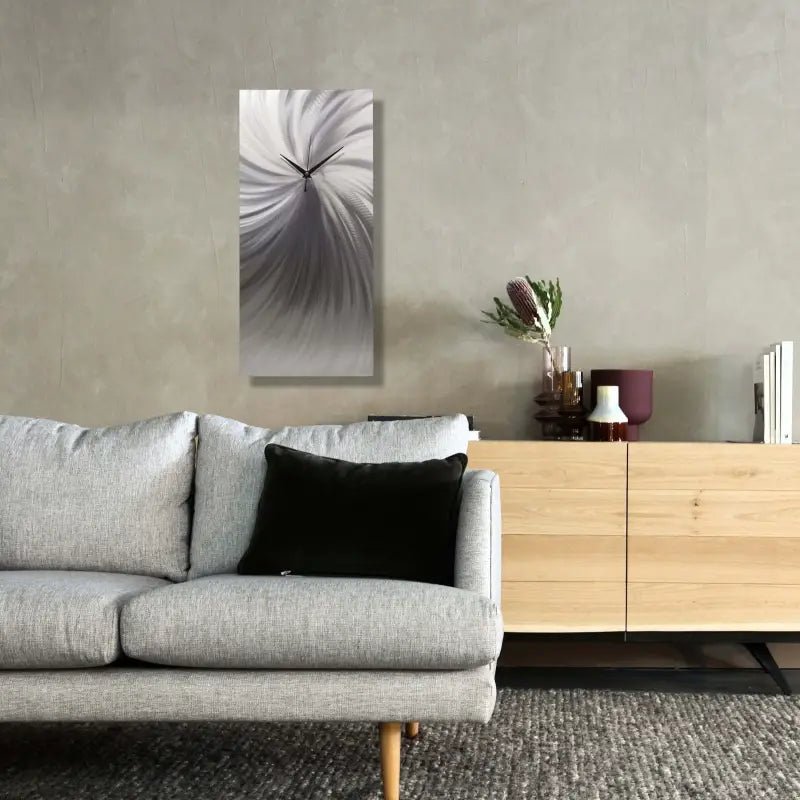 Minimalist Clock Titled "Neuron" - Modern Elements Metal Art - ME0408CV9