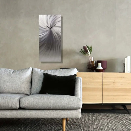 Minimalist Clock Titled "Neuron" - Modern Elements Metal Art - ME0408CV9