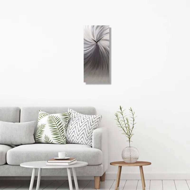 Minimalist Clock Titled "Neuron" - Modern Elements Metal Art - ME0408CV9