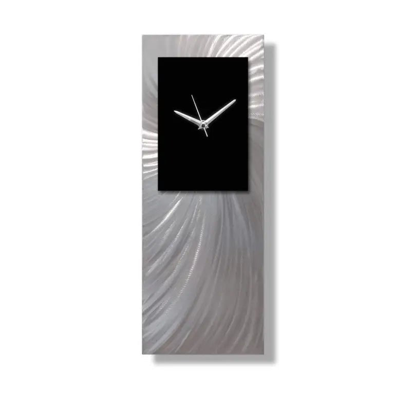 Minimalist Wall Clock Titled "Hyperion" (Black Edition) - Modern Elements Metal Art - MEC308B4