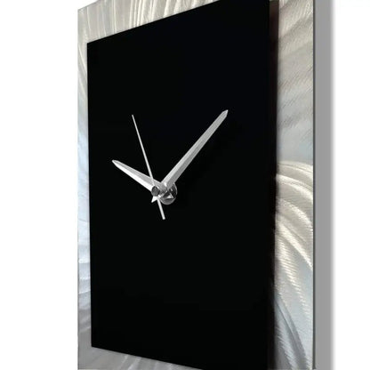 Minimalist Wall Clock Titled "Hyperion" (Black Edition) - Modern Elements Metal Art - MEC308B4