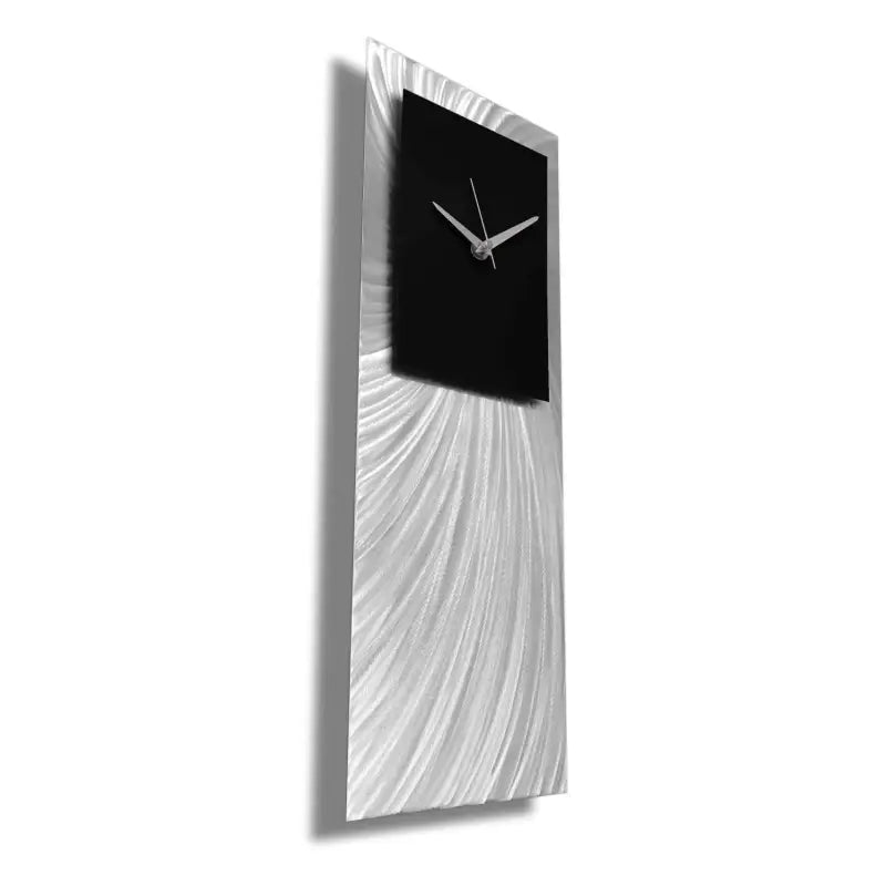 Minimalist Wall Clock Titled "Hyperion" (Black Edition) - Modern Elements Metal Art - MEC308B4
