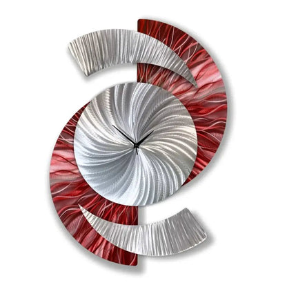 Modern Art Clock Titled "Elliptical" - Modern Elements Metal Art - 39874982394879