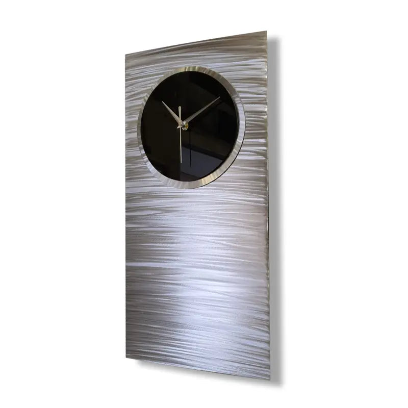 Modern Wall Clock Titled "Lux" (Black Edition) - Modern Elements Metal Art