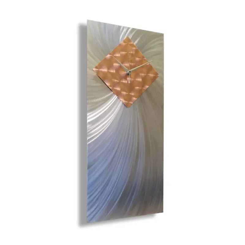 Modern Wall Clock Titled ’Alpha’ (Copper & Silver Edition) Christopher Henderson