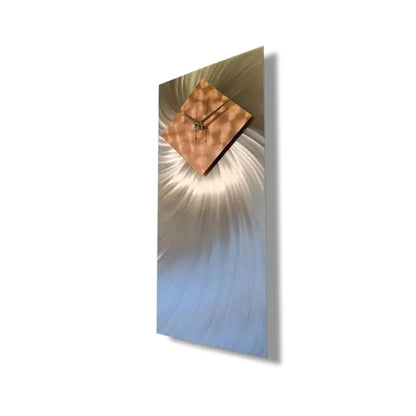 Modern Wall Clock Titled ’Alpha’ (Copper & Silver Edition) Christopher Henderson