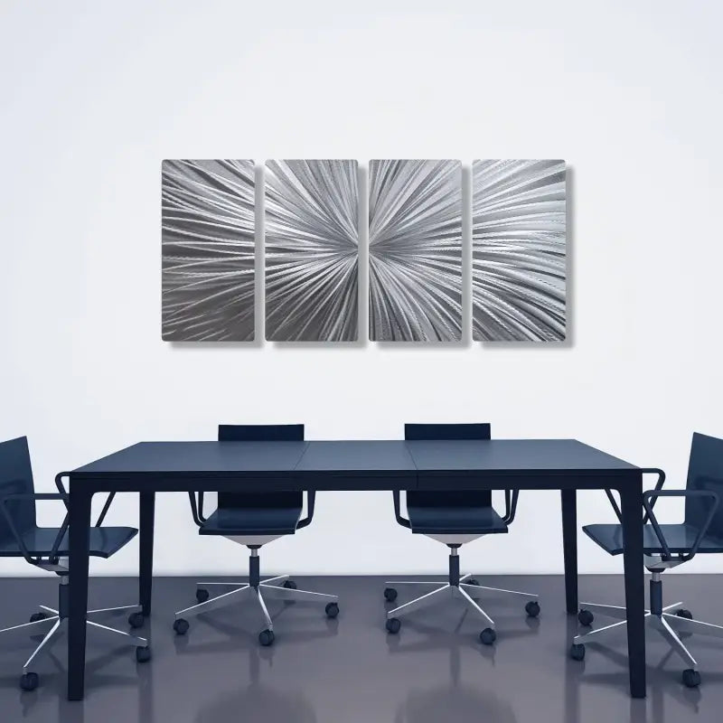 Mult Panel Wall Art Titled "Xplosion" (Set of 4) - Modern Elements Metal Art