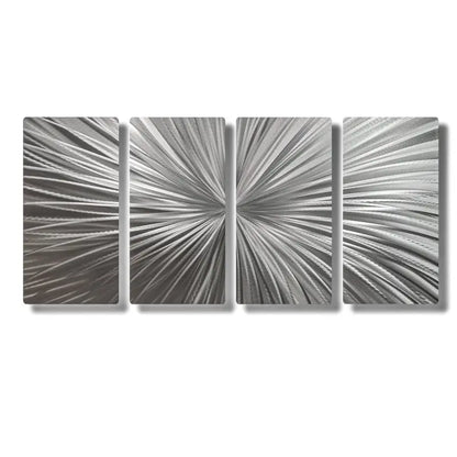 Mult Panel Wall Art Titled "Xplosion" (Set of 4) - Modern Elements Metal Art