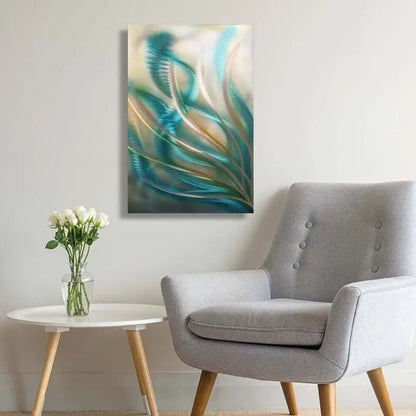 Ocean Wall Art Titled "Deep Fusion" - Modern Elements Metal Art - ME9739SG
