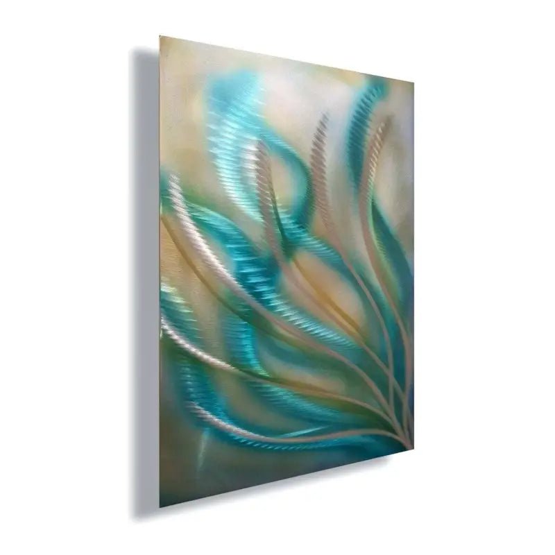 Ocean Wall Art Titled "Deep Fusion" - Modern Elements Metal Art - ME9739SG